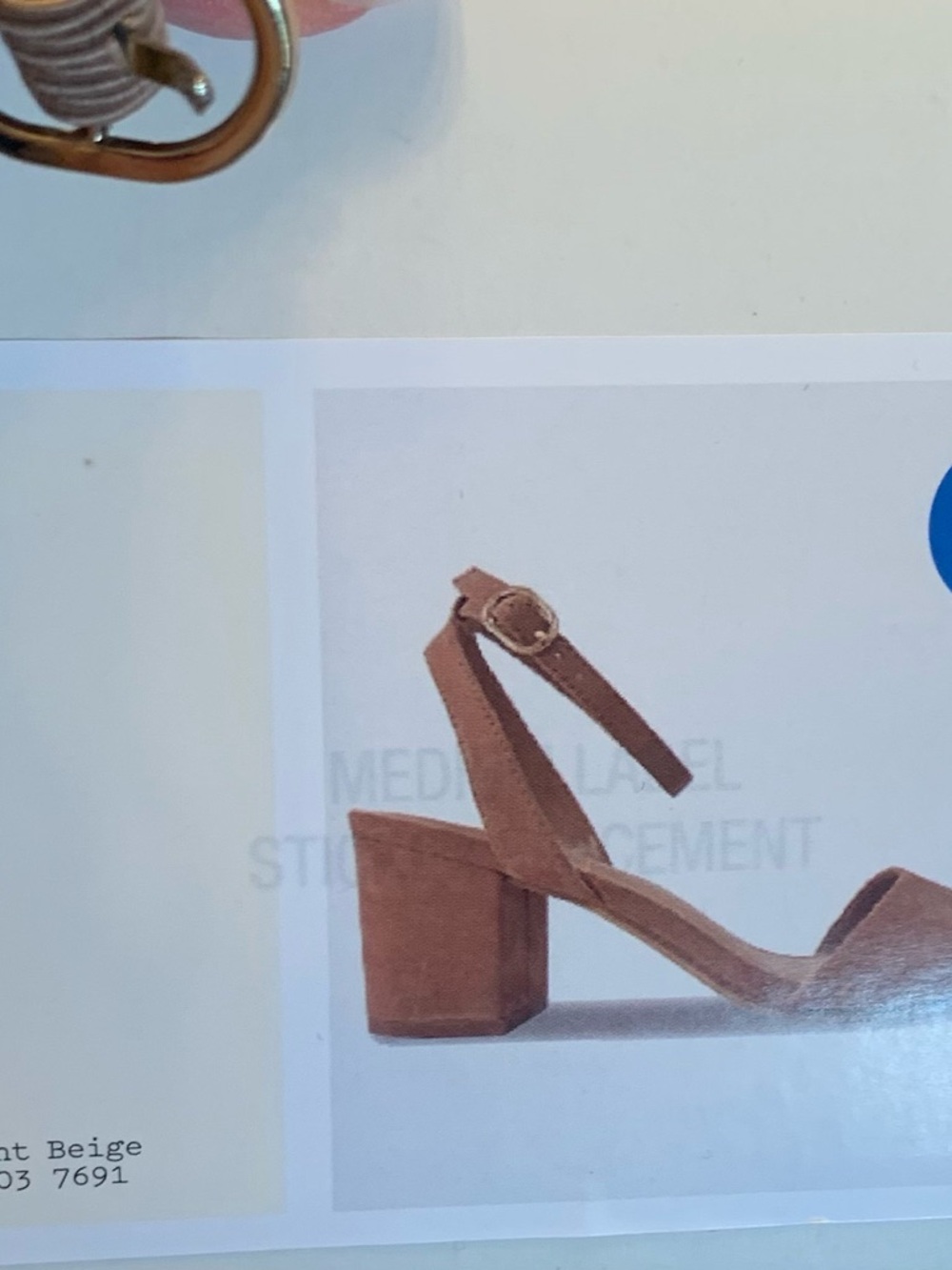 a new day Tan Suede Ankle-Strap Block Heels - Picture 4 of 4